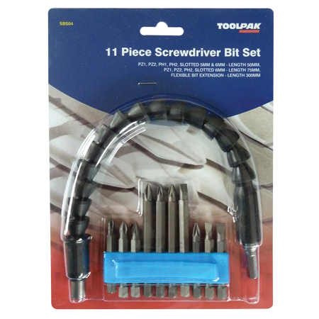 Screwdriver Bit Set 9-Piece Toolpak 